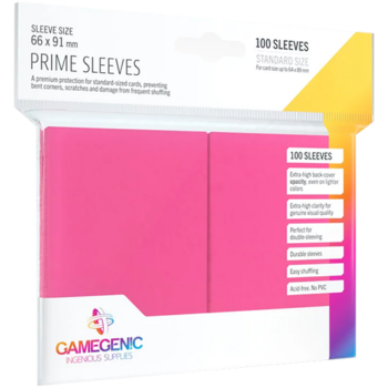 GAMEGENIC PRIME SLEEVES:SIZE: STANDARD COLOR: PINK